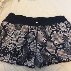 lululemon limited edition snakeskin speed shorts